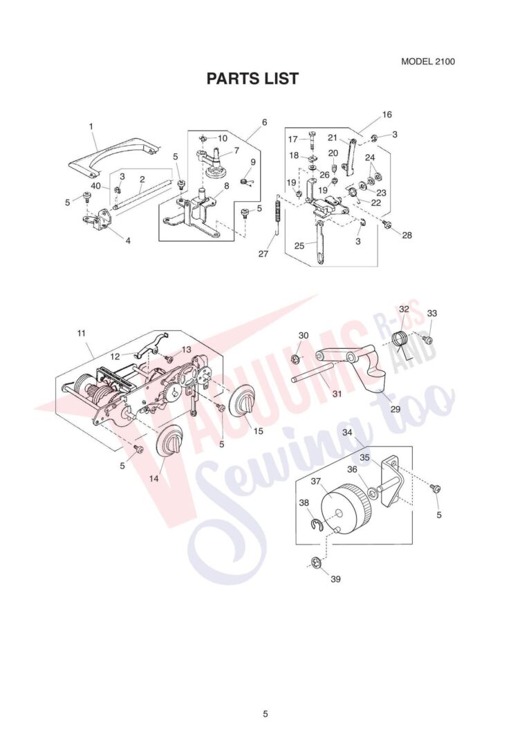 Elna 2100 schematic page 5 preview