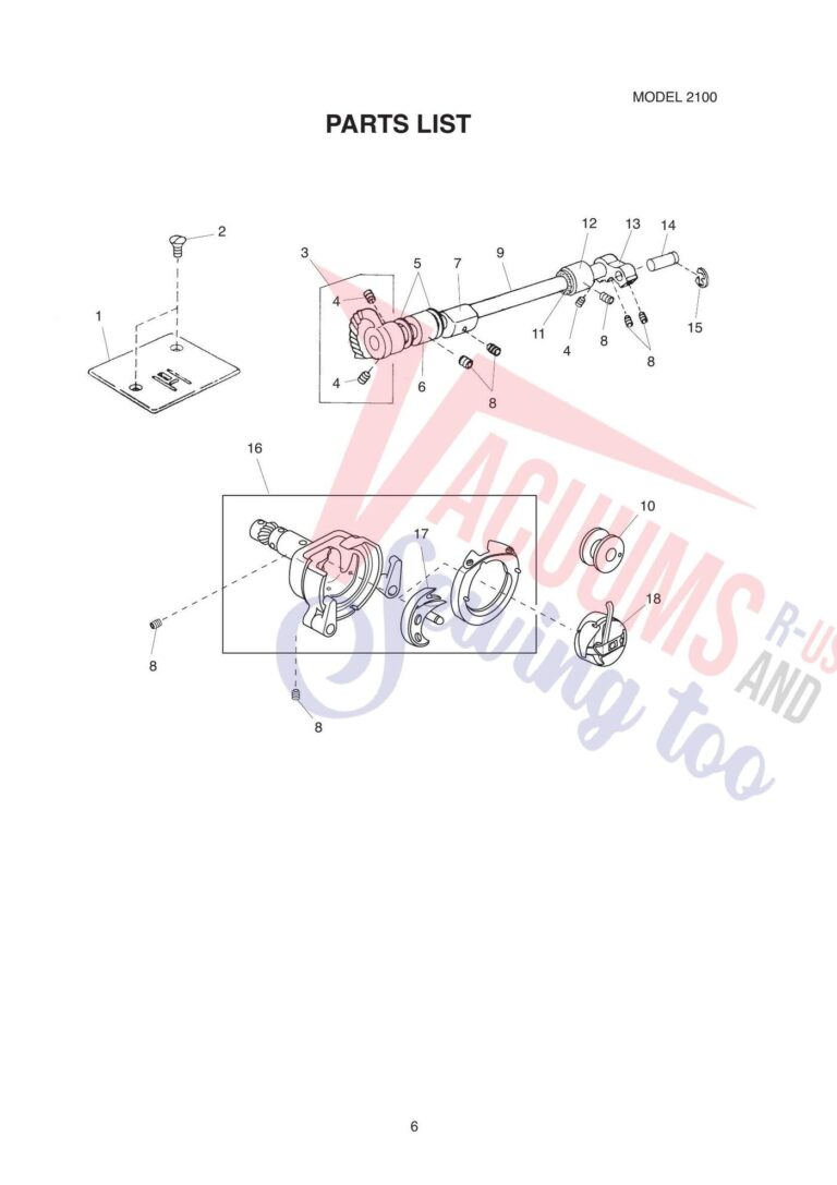 Elna 2100 schematic page 6 preview