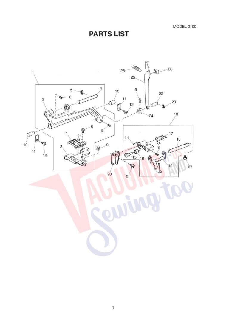 Elna 2100 schematic page 7 preview