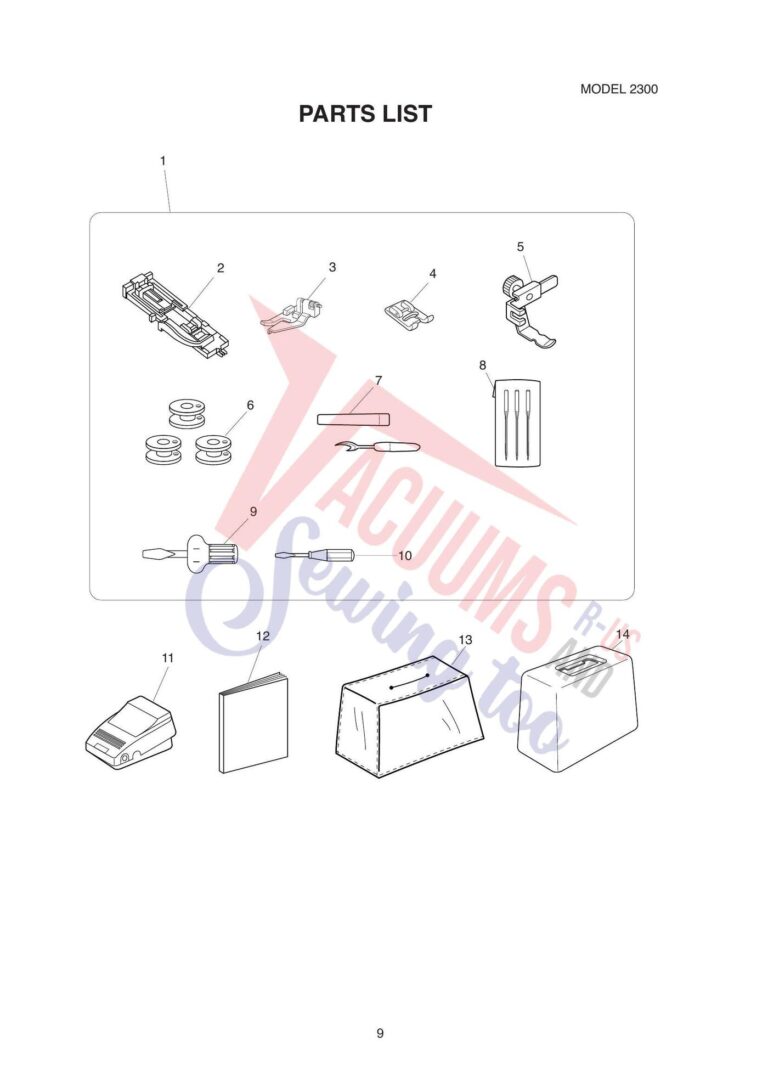 Elna 2300 schematic page 1 preview