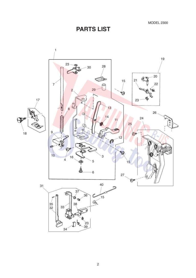 Elna 2300 schematic page 3 preview