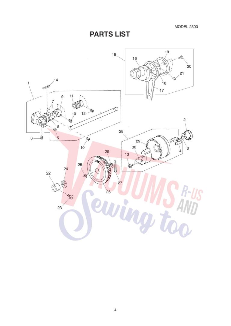 Elna 2300 schematic page 5 preview