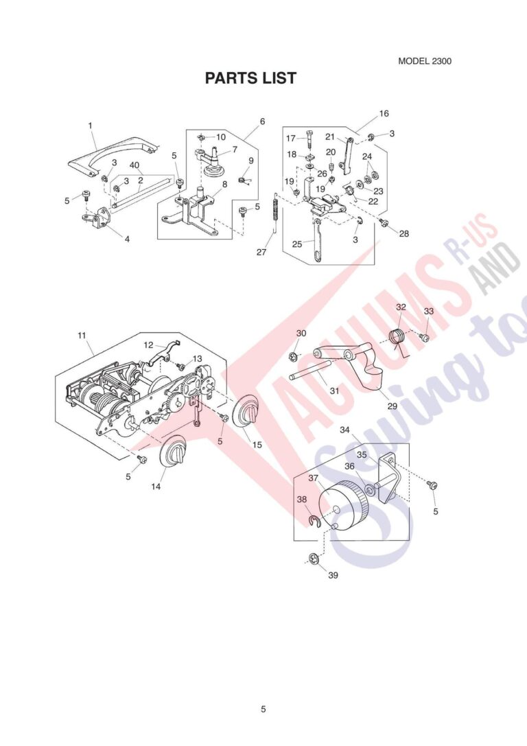 Elna 2300 schematic page 6 preview
