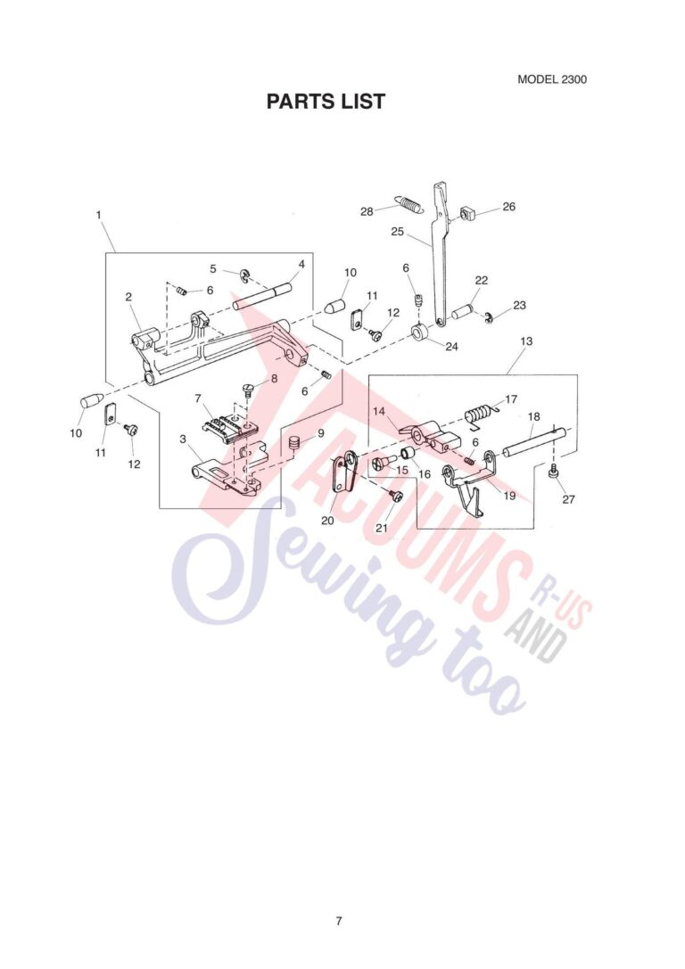 Elna 2300 schematic page 8 preview