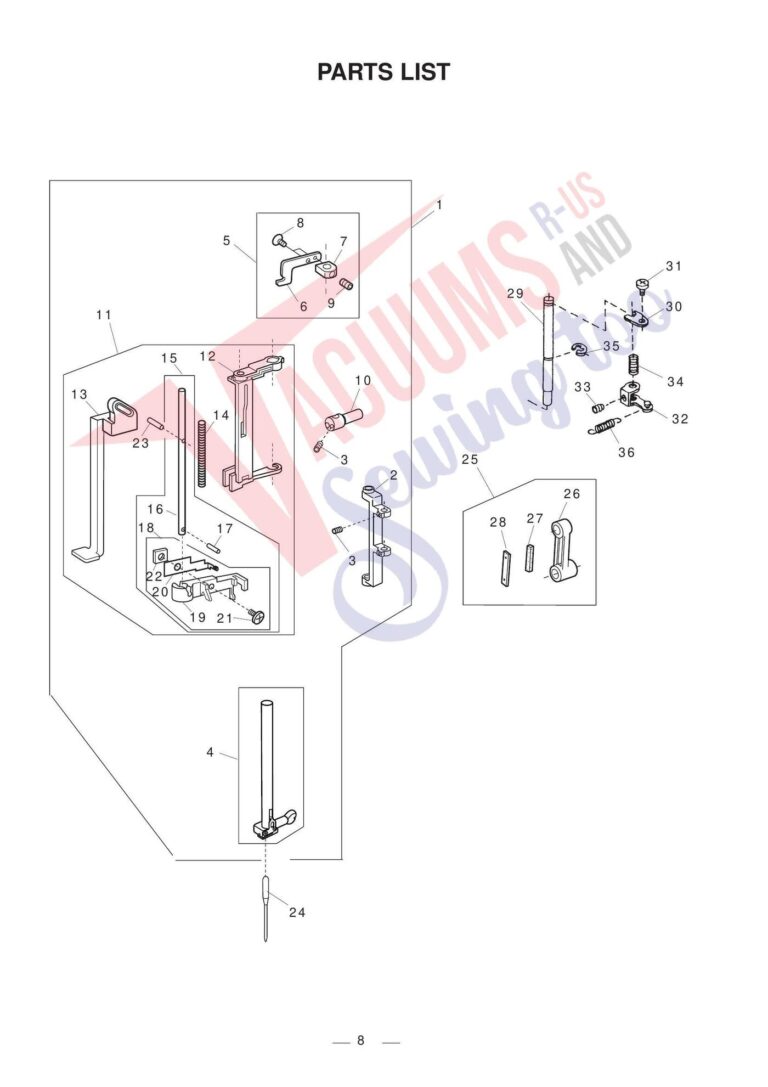 Elna el2800 schematic page 7 preview