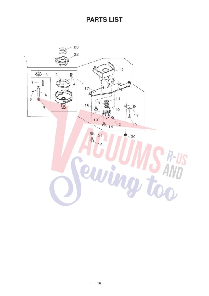 Elna el2800 exploded schematic diagram (page 11)