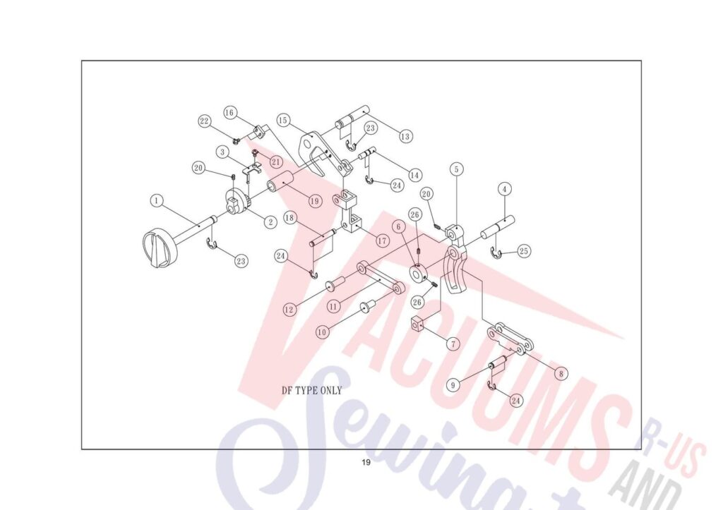 Elna 344 exploded schematic diagram (page 2)