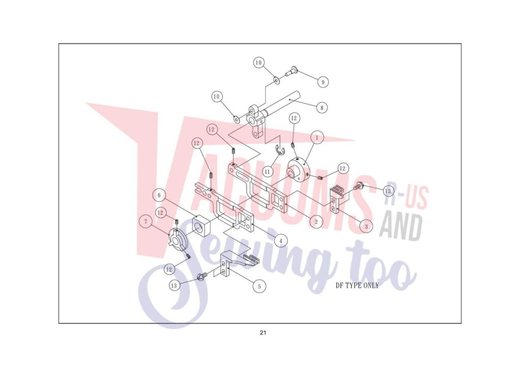 Elna 344 exploded schematic diagram (page 3)