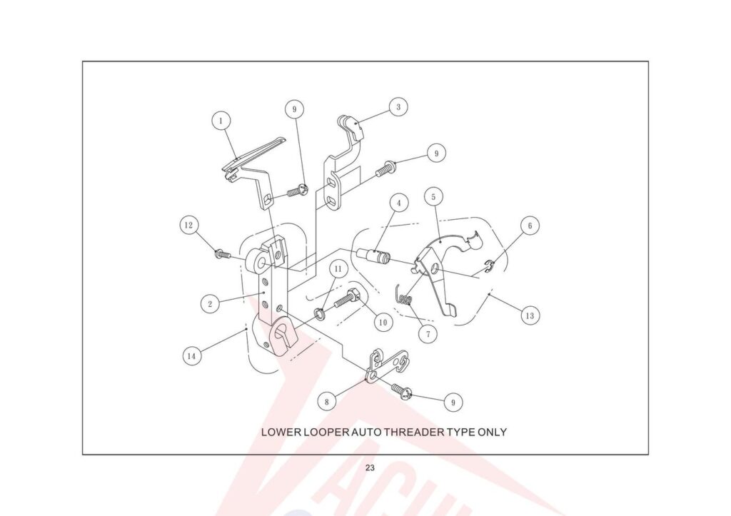 Elna 344 exploded schematic diagram (page 4)
