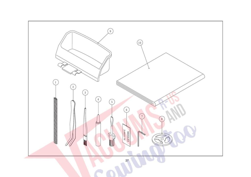 Elna 344 exploded schematic diagram (page 6)