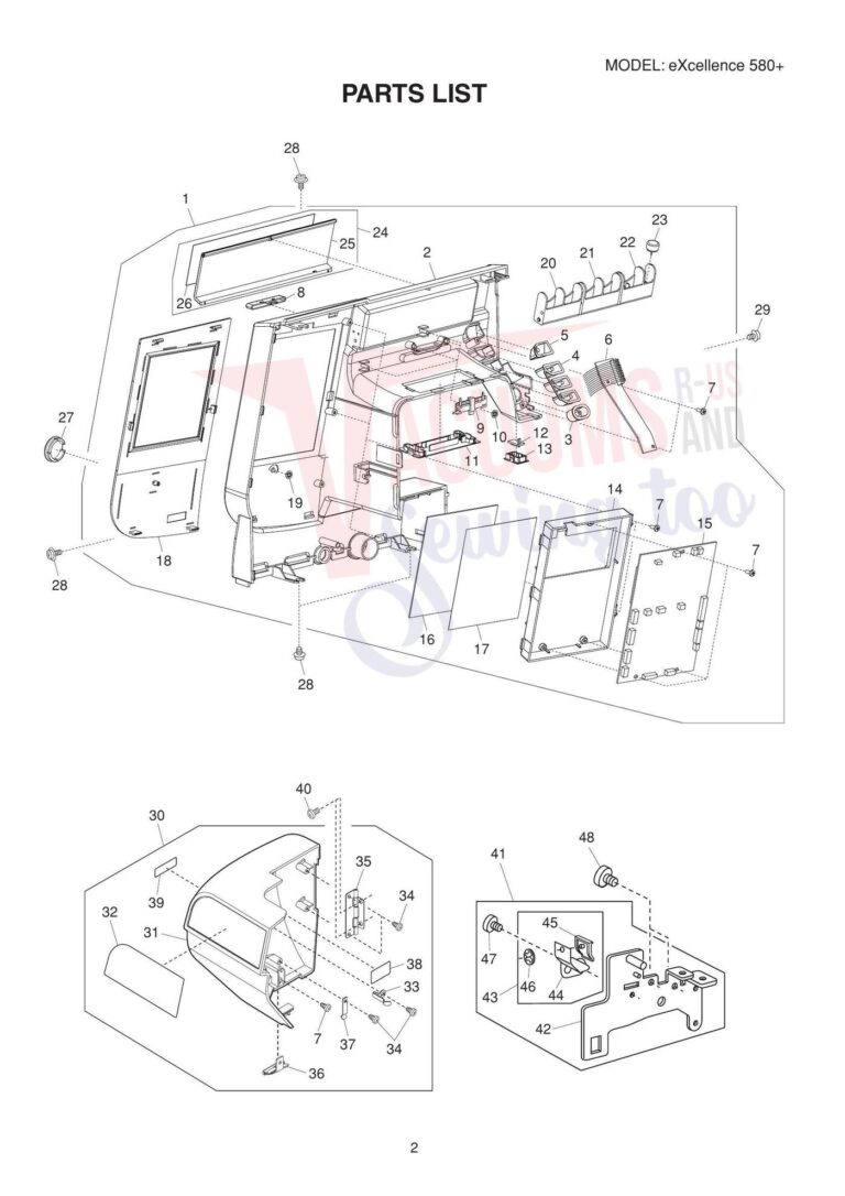 Elna el580 schematic page 3 preview