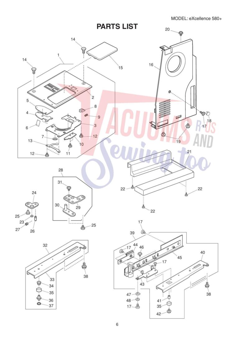 Elna el580 schematic page 5 preview
