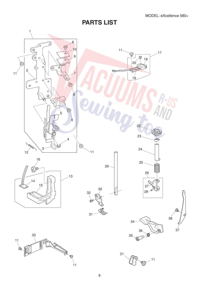 Elna el580 schematic page 6 preview