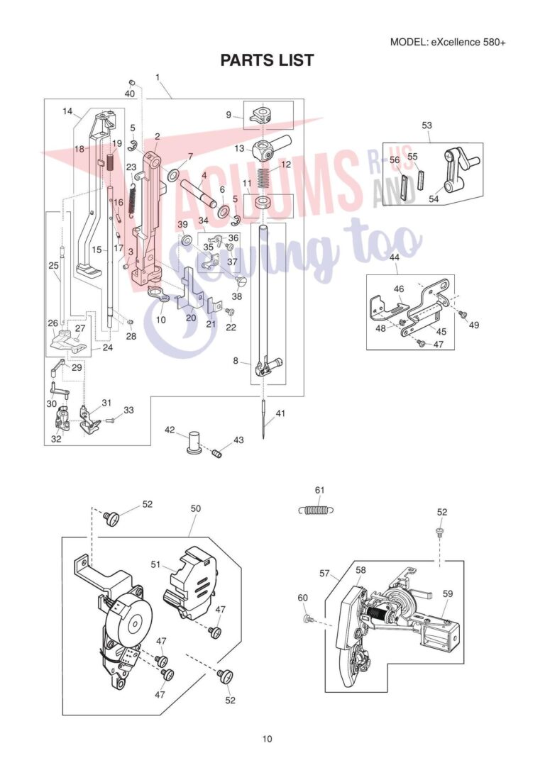 Elna el580 schematic page 7 preview