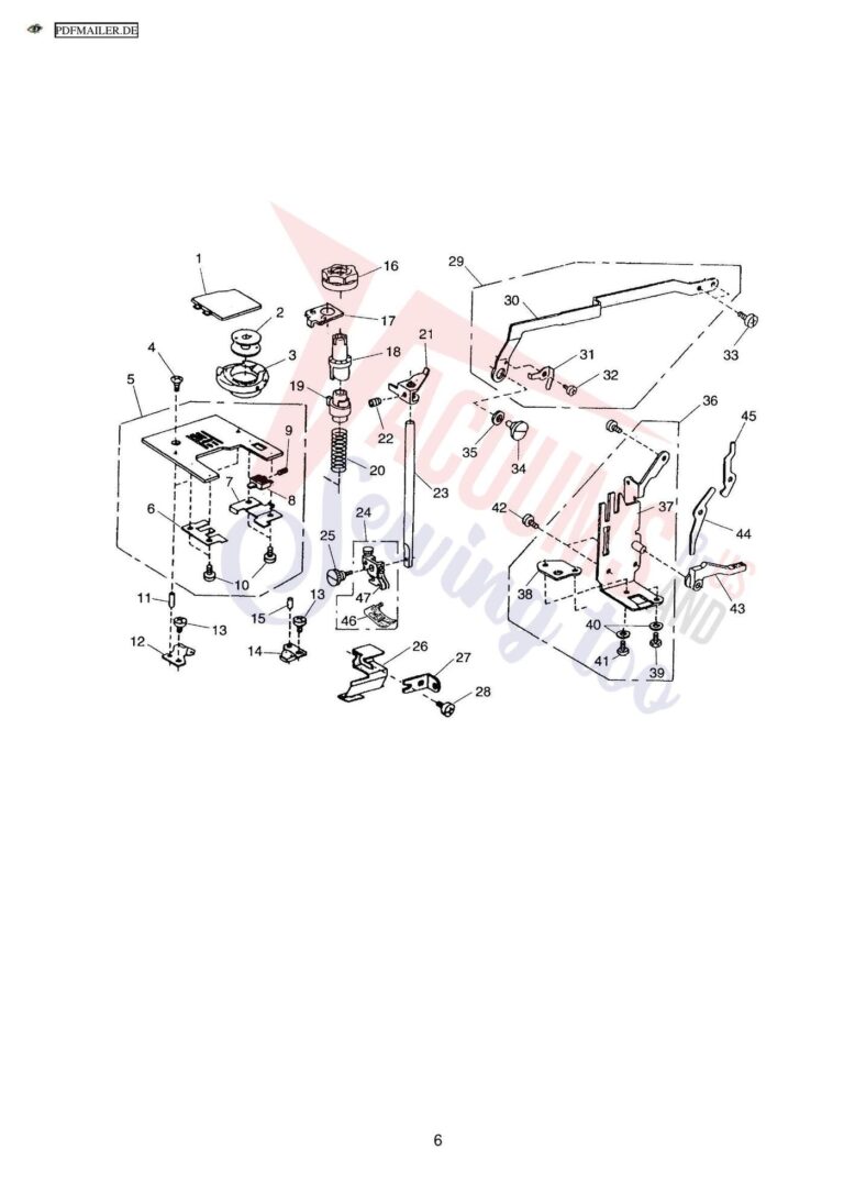 Elna 6001 quilters dream schematic page 8 preview