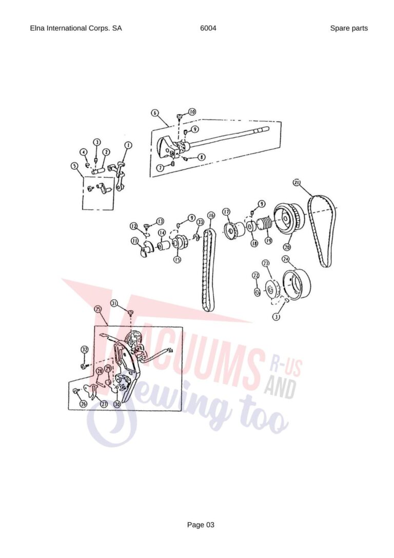 Elna 6004 quilters dream schematic page 6 preview
