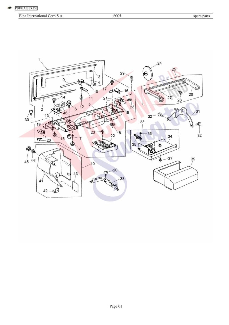 Elna 6005 quilters dream schematic page 3 preview