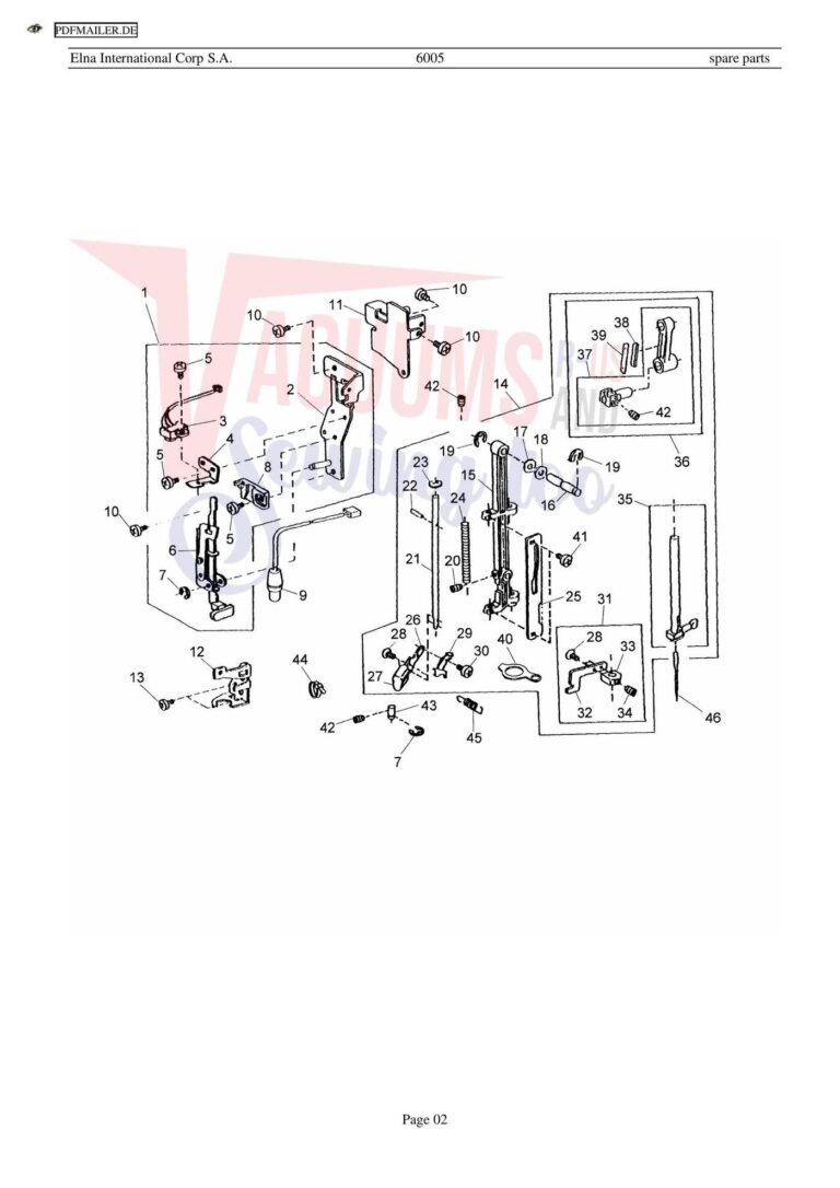 Elna 6005 quilters dream schematic page 4 preview
