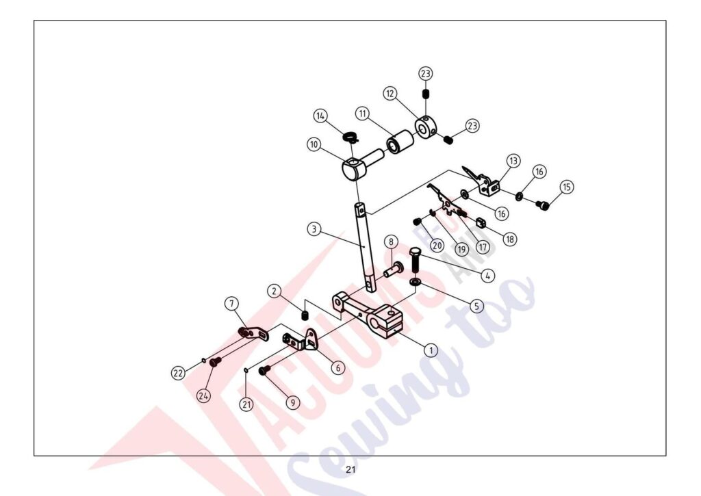 Elna el654 exploded schematic diagram (page 3)