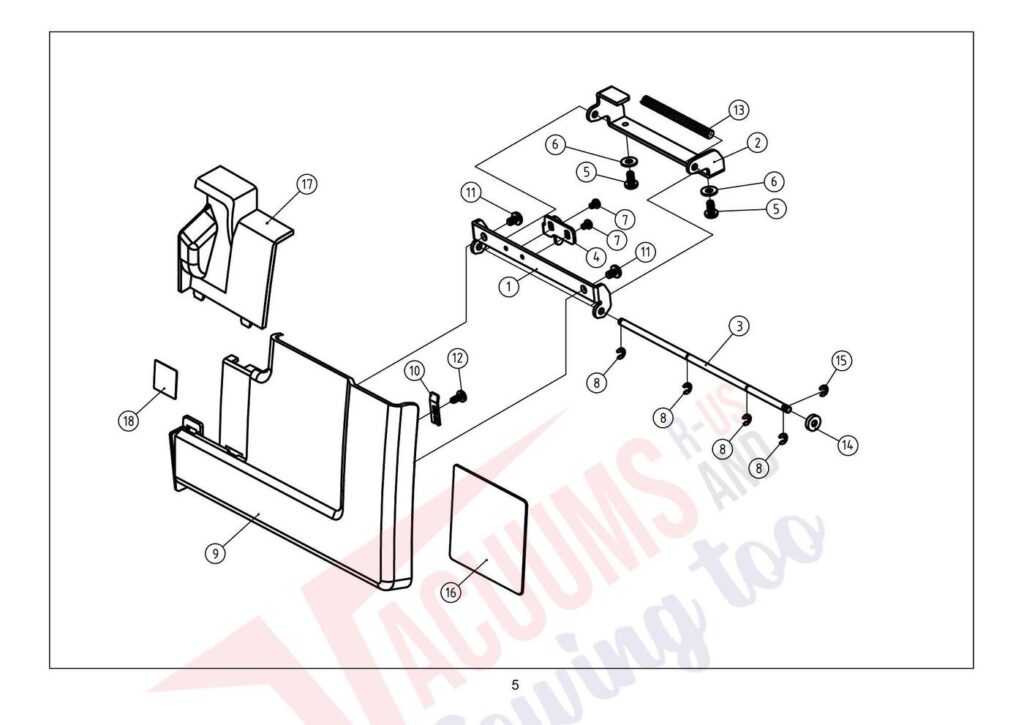 Elna el654 exploded schematic diagram (page 11)