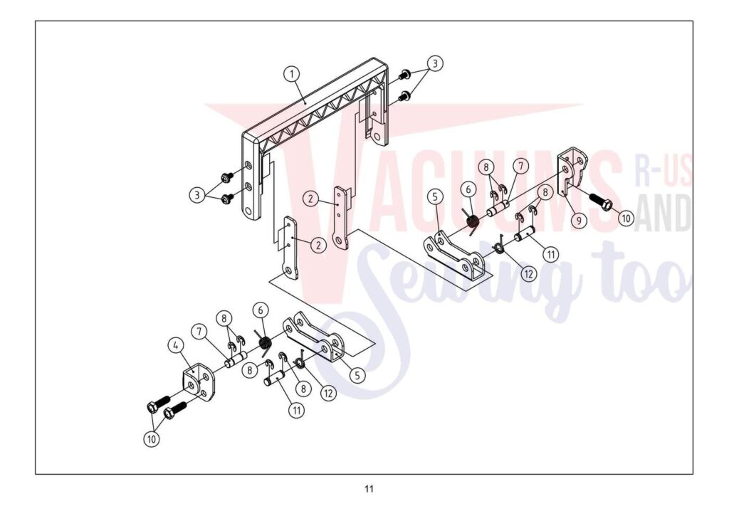 Elna el654 exploded schematic diagram (page 14)