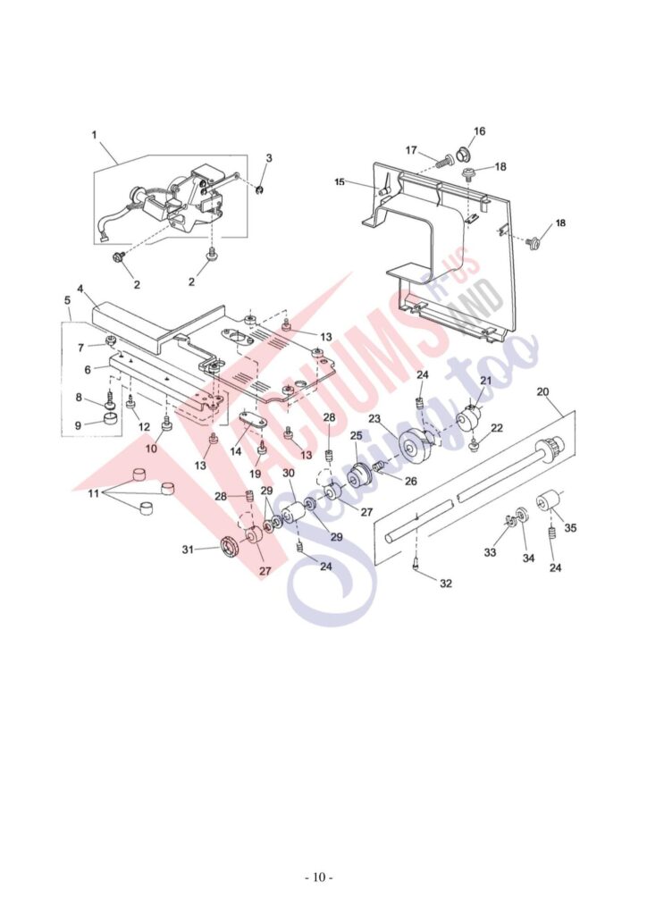 Elna el6600 exploded schematic diagram (page 6)