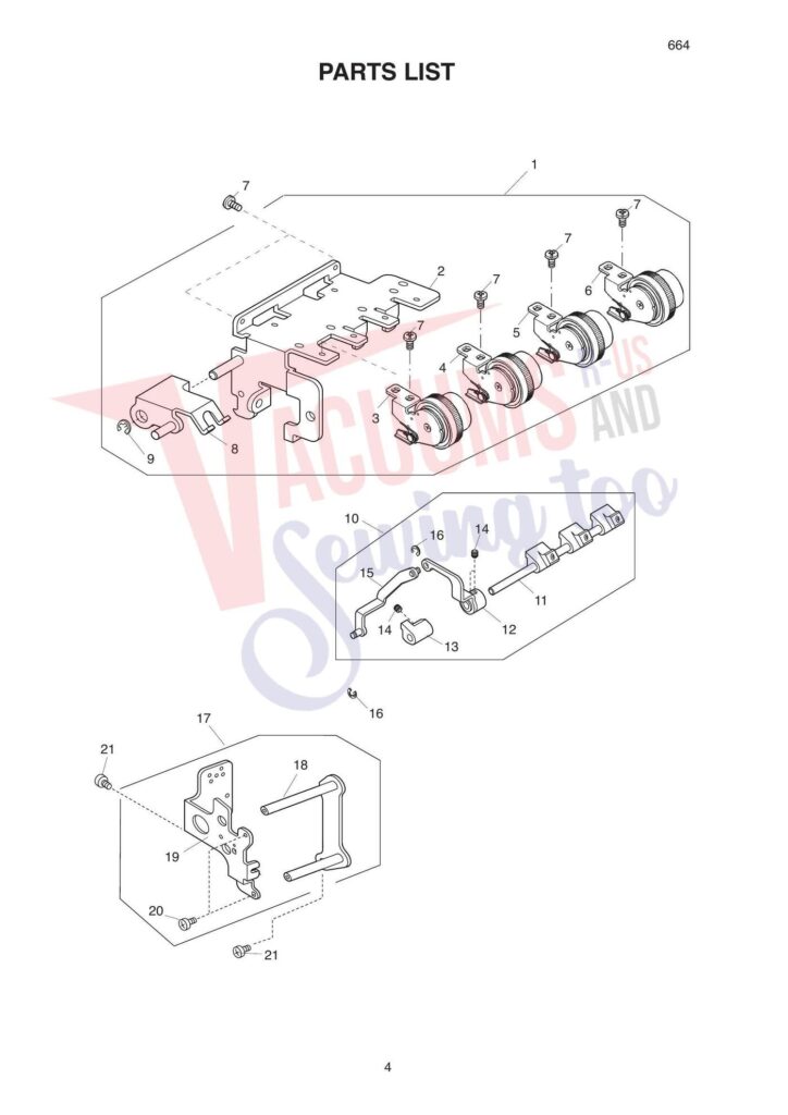 Elna el664 exploded schematic diagram (page 5)