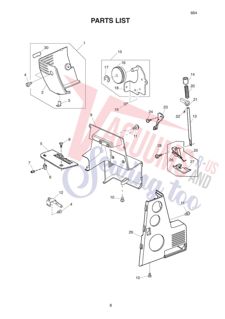 Elna el664 schematic page 7 preview