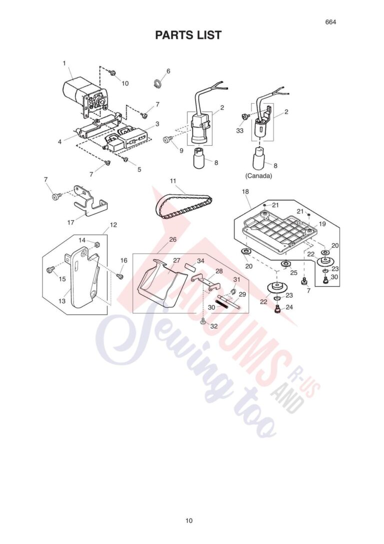 Elna el664 schematic page 8 preview