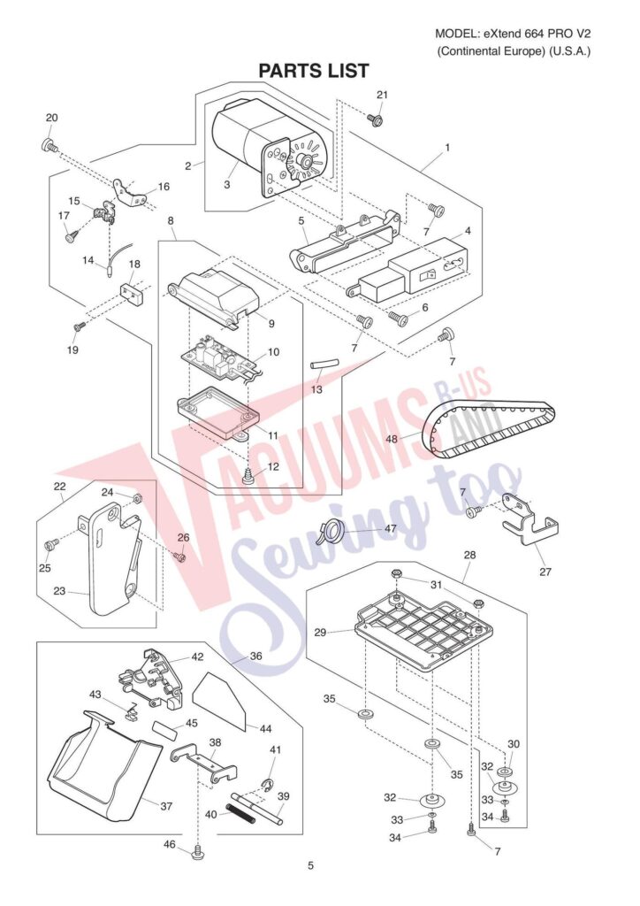 Elna el664p exploded schematic diagram (page 8)