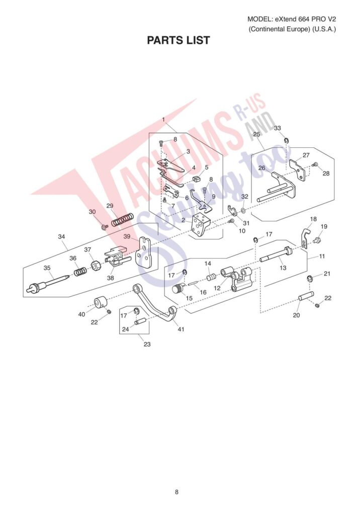 Elna el664p exploded schematic diagram (page 11)