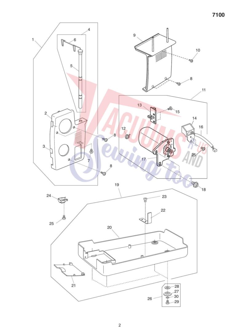 Elna el7100 schematic page 4 preview