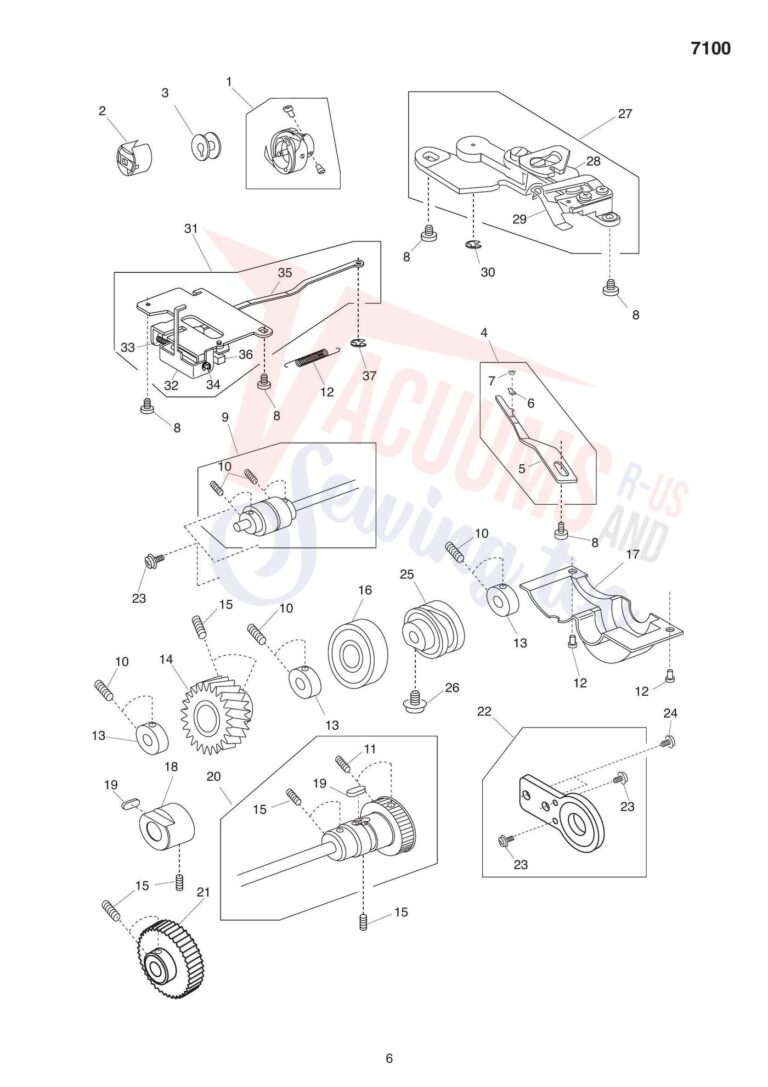 Elna el7100 schematic page 8 preview
