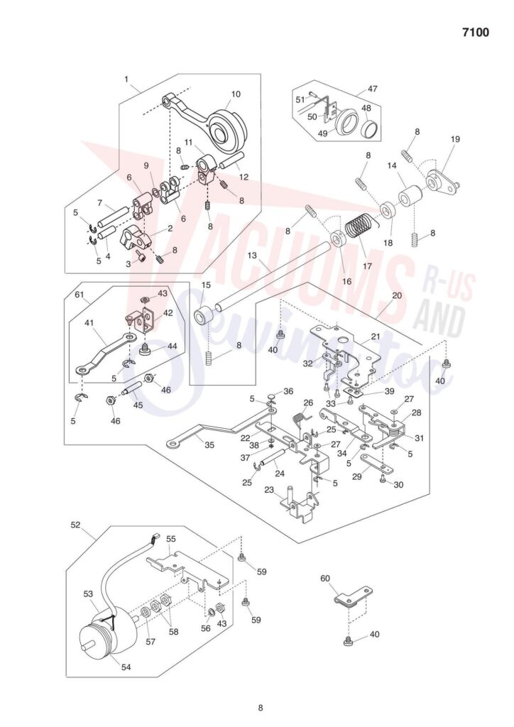 Elna el7100 exploded schematic diagram (page 10)