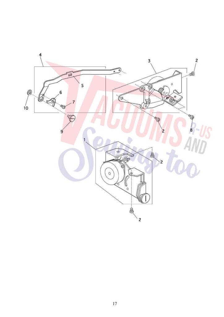 Elna el7200 exploded schematic diagram (page 2)