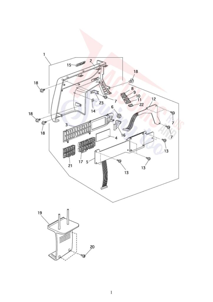Elna el7200 exploded schematic diagram (page 6)