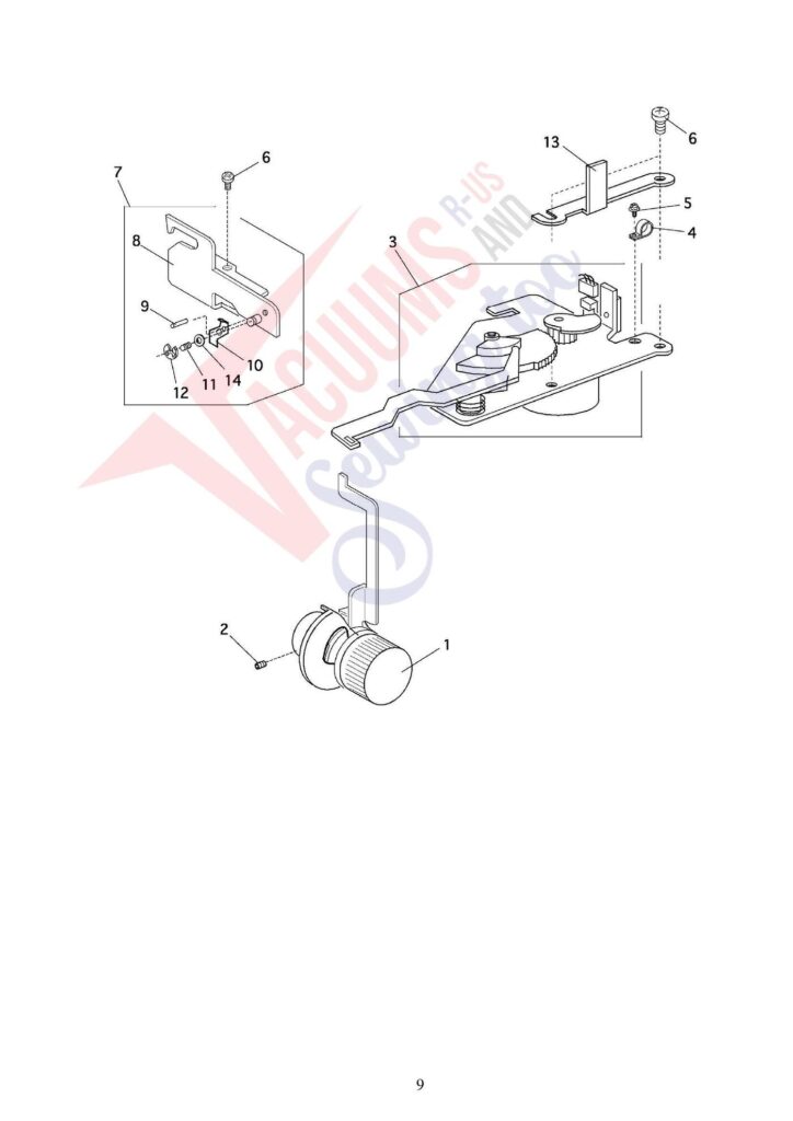 Elna el7200 exploded schematic diagram (page 10)