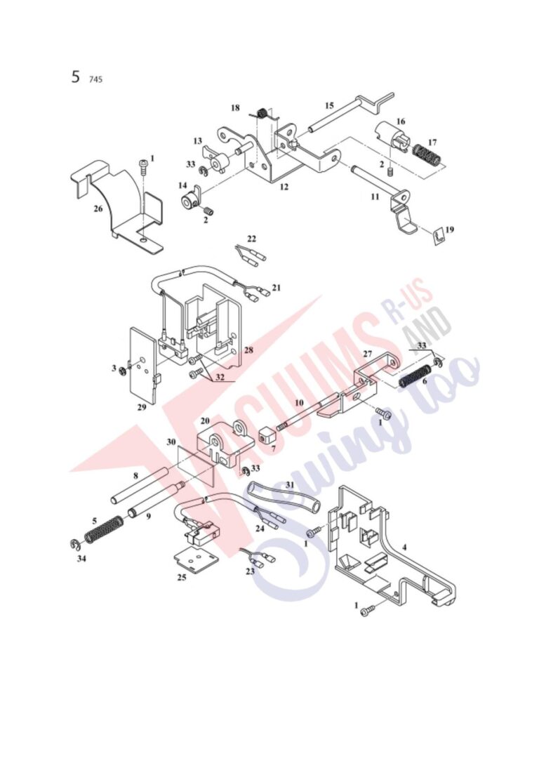 Elna Models: el745 Schematics and parts list | Vacuums R-Us and