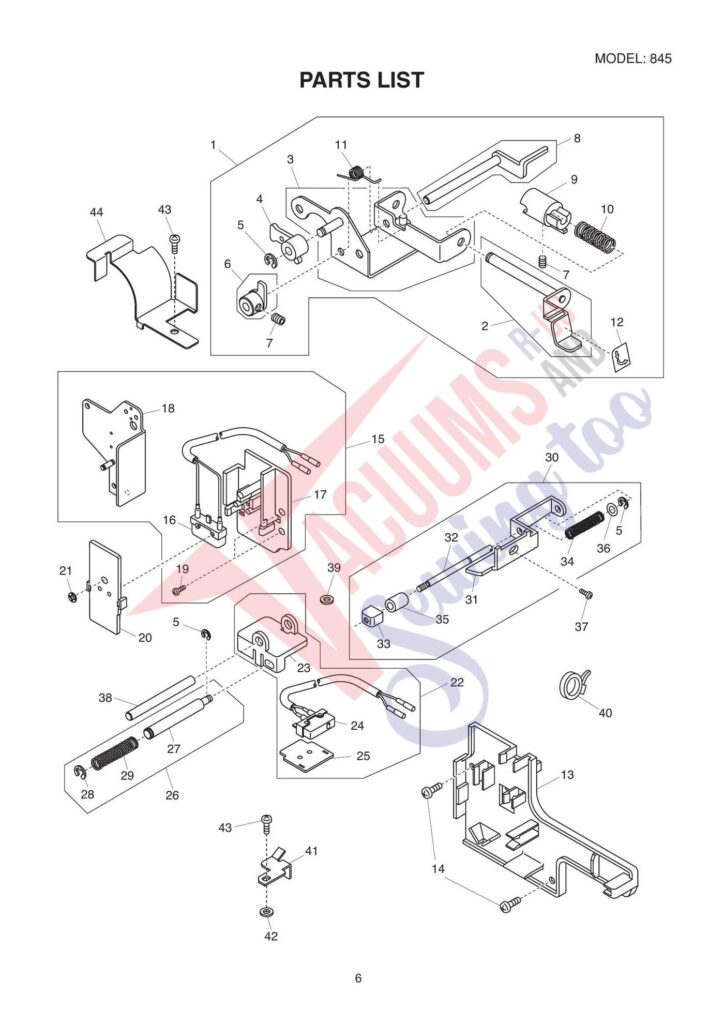 Elna el74-v2 exploded schematic diagram (page 12)