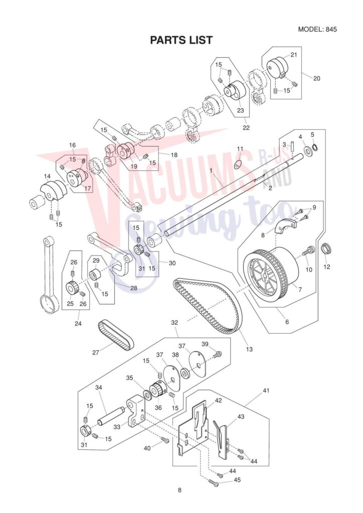 Elna el74-v2 exploded schematic diagram (page 14)