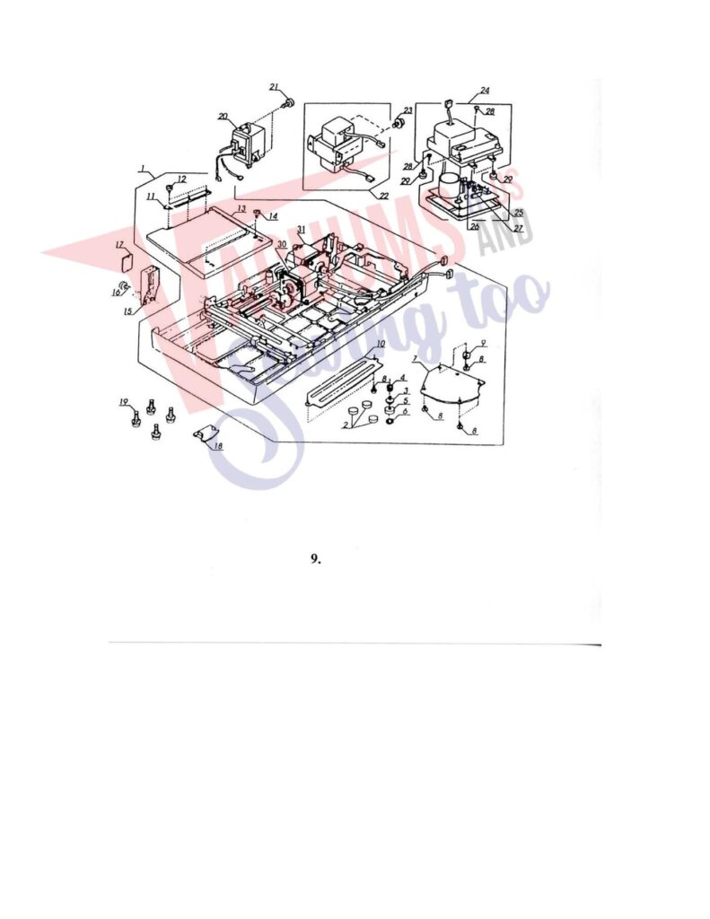 Elna el8007 exploded schematic diagram (page 2)
