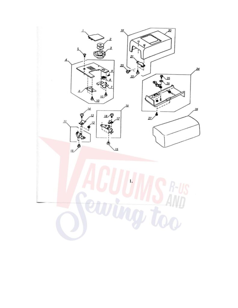 Elna el8007 exploded schematic diagram (page 5)