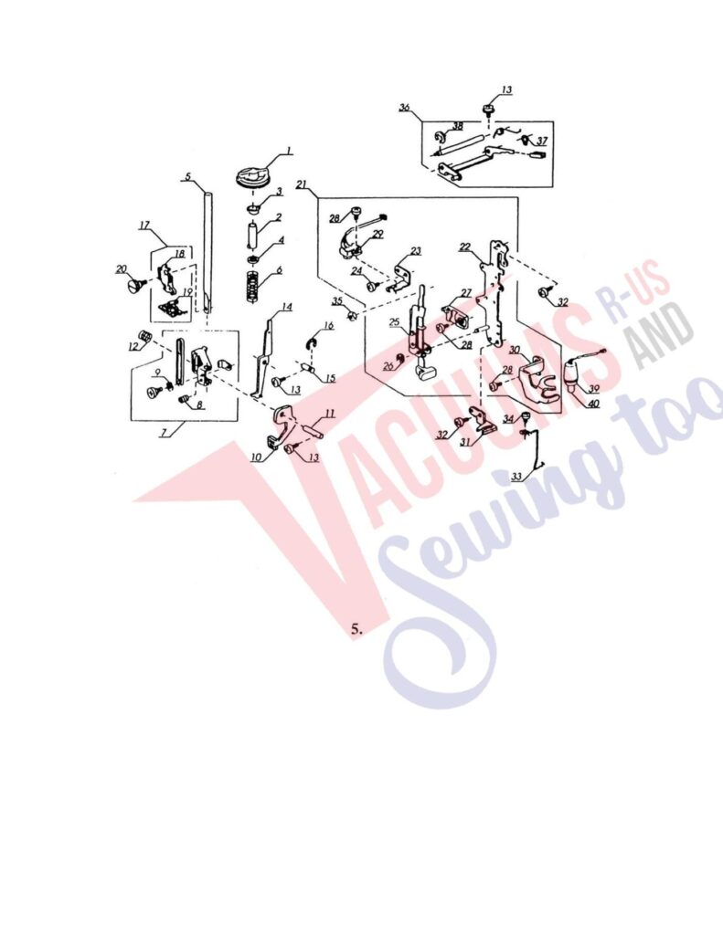 Elna el8007 exploded schematic diagram (page 9)