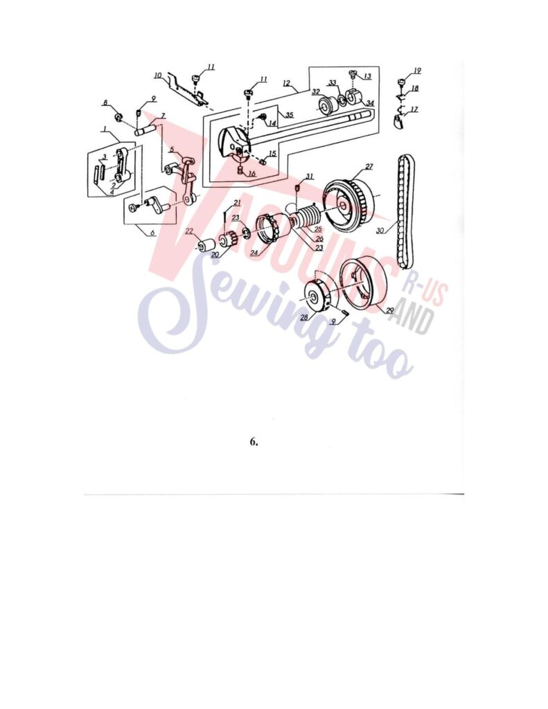 Elna el8007 exploded schematic diagram (page 10)