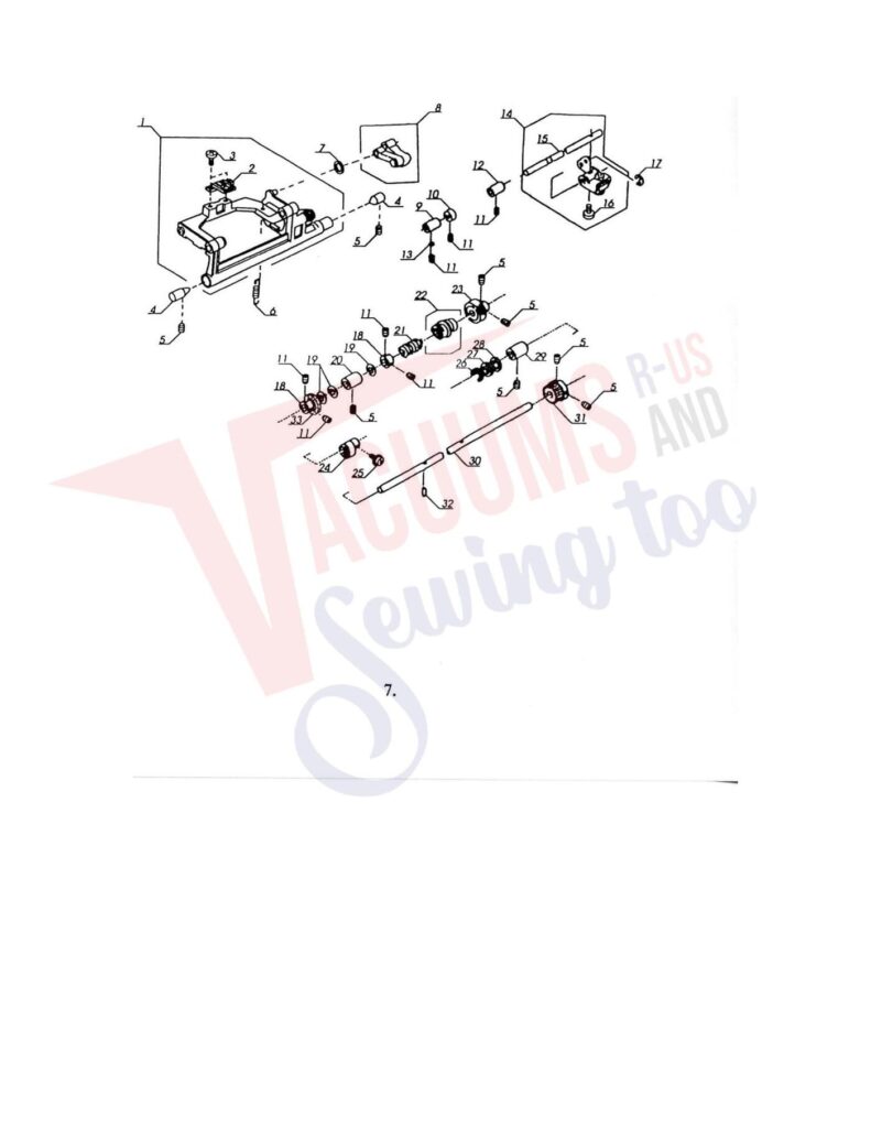 Elna el8007 exploded schematic diagram (page 11)