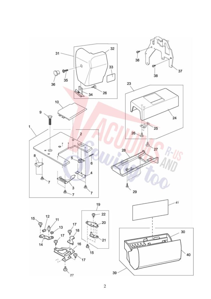 Elna el8200 exploded schematic diagram (page 4)