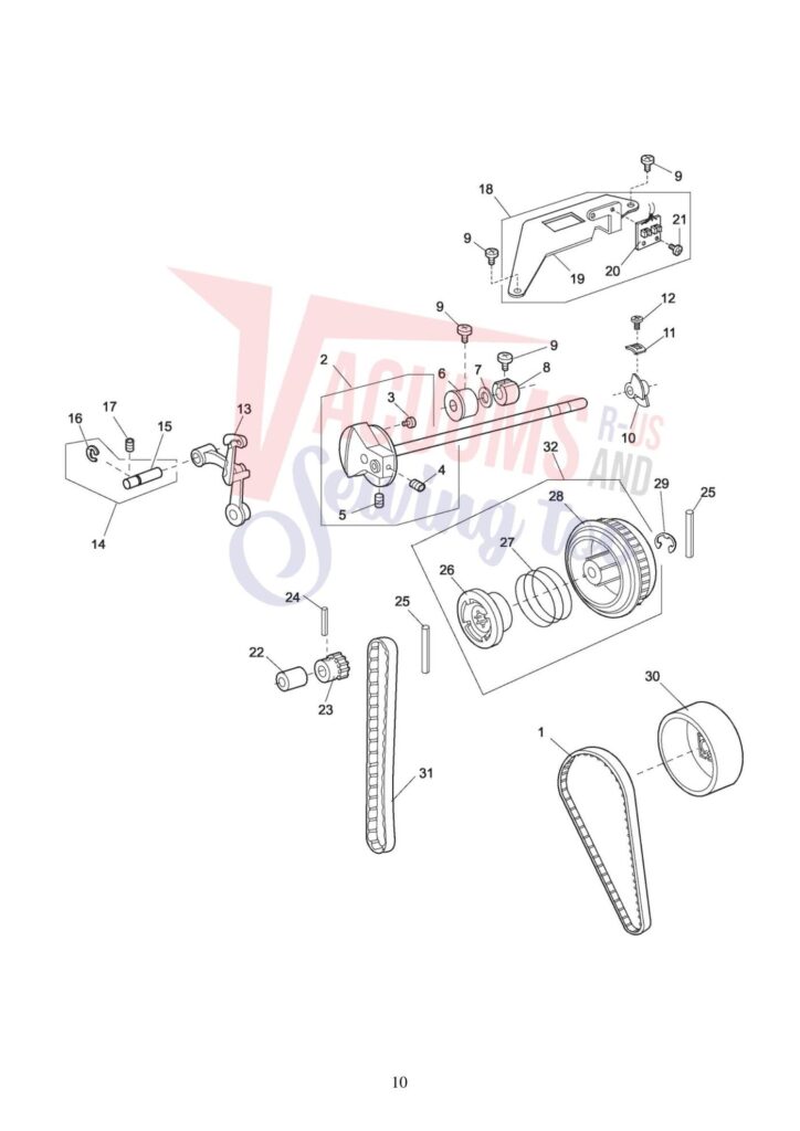 Elna el8200 exploded schematic diagram (page 8)