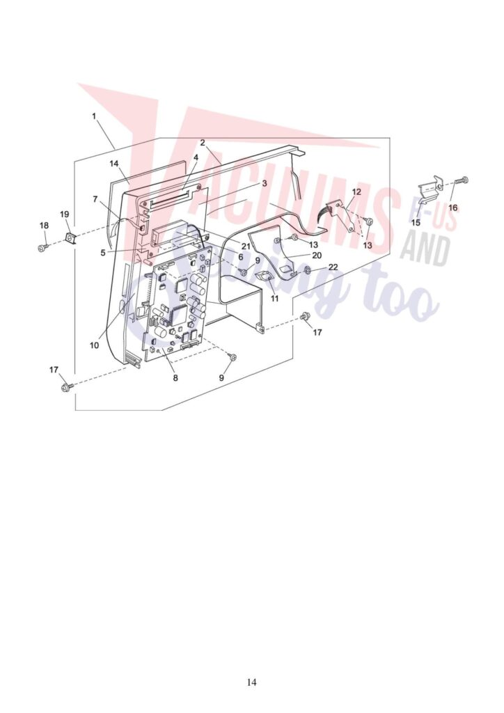 Elna el8200 exploded schematic diagram (page 10)