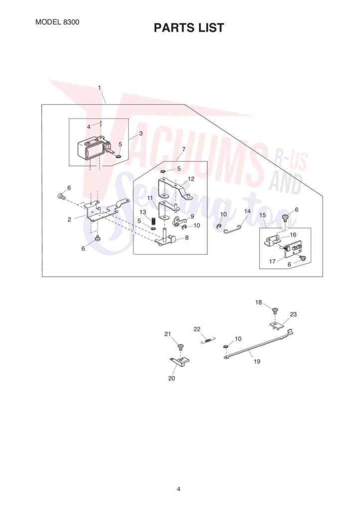 Elna el8300 exploded schematic diagram (page 9)
