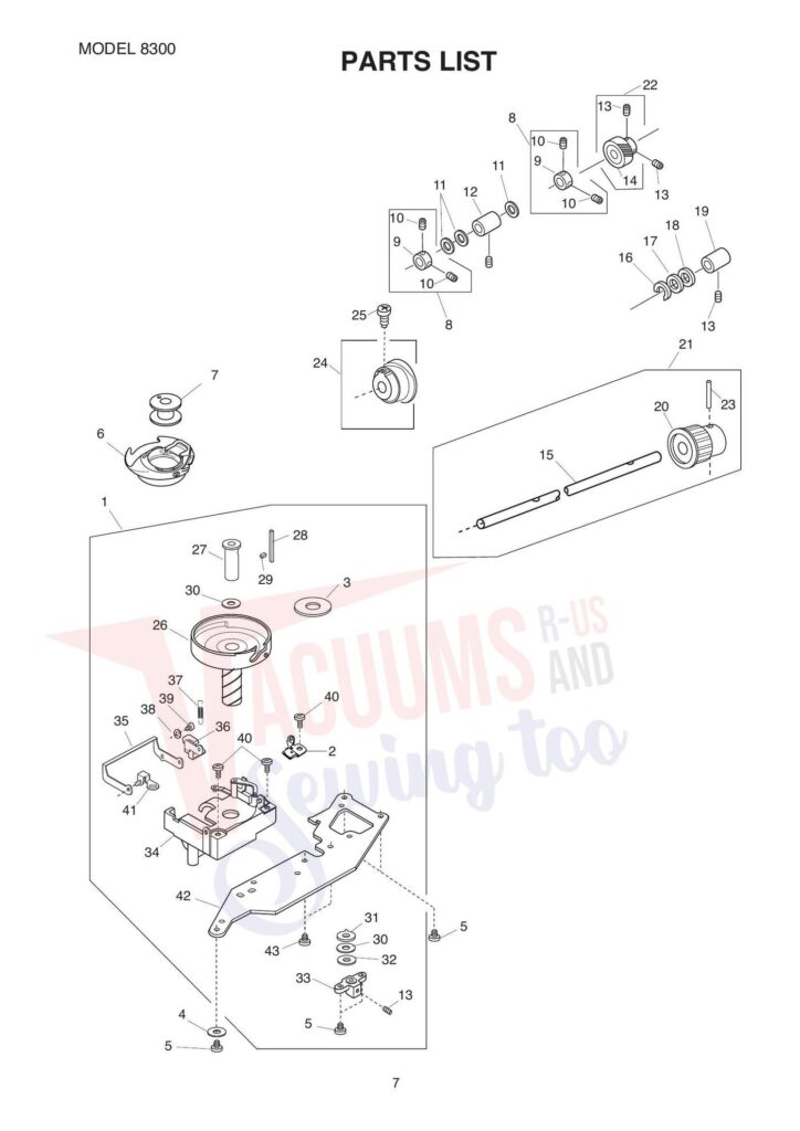 Elna el8300 exploded schematic diagram (page 12)